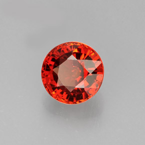 Granato spessartite naturale arancione da 1,43 ct, taglio rotondo, VVS