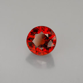 Granato spessartite Arancione rossastra naturale da 1.40 ct, Taglio rotondo, VS