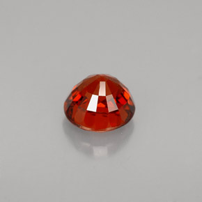 Granato spessartite Arancione rossastra naturale da 1.40 ct, Taglio rotondo, VS