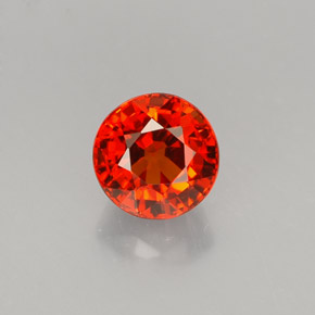Granato spessartite Arancione naturale da 1.12 ct, Taglio rotondo, VS