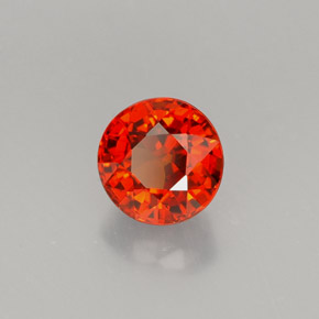Granato spessartite Arancione naturale da 1.12 ct, Taglio rotondo, VS