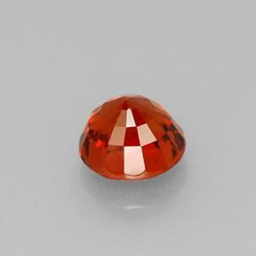 Granato spessartite Arancione rossastra naturale da 1.34 ct, Taglio rotondo, VS