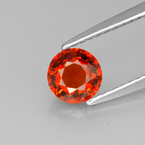 Granato spessartite naturale arancione da 0,83 ct, taglio rotondo, VVS