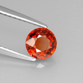 Granato spessartite naturale arancione da 0,83 ct, taglio rotondo, VVS