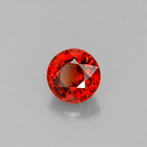 Granato spessartite naturale arancione da 0,88 ct, taglio rotondo, VVS
