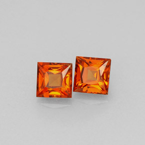 Granato spessartite naturale arancione da  ct, quadrato, VVS-VS
