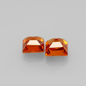 Granato spessartite naturale arancione da  ct, quadrato, VVS-VS