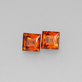 Granato spessartite naturale arancione da  ct, quadrato, VVS-VS