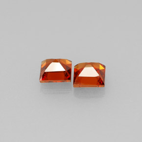 Granato spessartite naturale arancione da  ct, quadrato, VVS-VS
