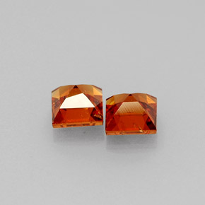 Granato spessartite naturale arancione da  ct, quadrato, VVS-VS