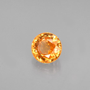 Granato spessartite naturale arancione da 0,84 ct, taglio rotondo, VS