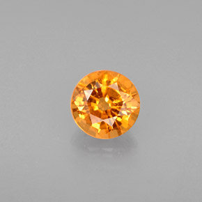 Granato spessartite naturale arancione da 0,63 ct, taglio rotondo, VS-SI