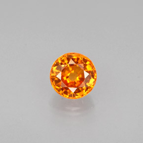 Granato spessartite naturale arancione da 0,63 ct, taglio rotondo, VVS