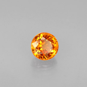 Granato spessartite naturale arancione da 0,63 ct, taglio rotondo, VVS