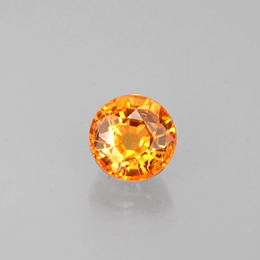 Granato spessartite naturale arancione da 0,68 ct, taglio rotondo, VS