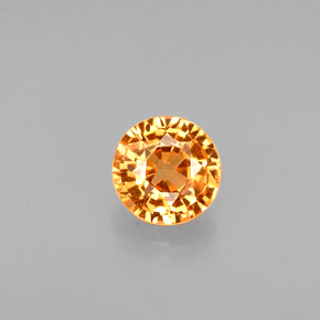 Granato spessartite Mandarino naturale da 0.58 ct, Taglio rotondo, VS