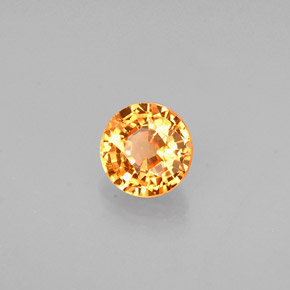 Granato spessartite Mandarino naturale da 0.58 ct, Taglio rotondo, VS