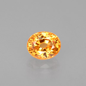 Granato spessartite Mandarino naturale da 0.63 ct, Taglio ovale, VVS-VS