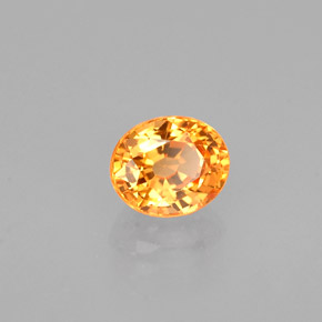 Granato spessartite Mandarino naturale da 0.63 ct, Taglio ovale, VVS-VS