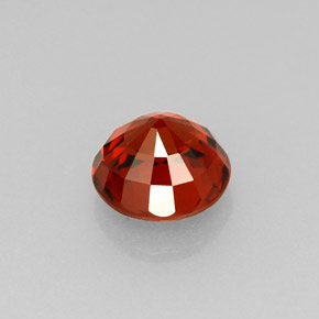 Granato spessartite Arancio scuro rossastro naturale da 1.26 ct, Taglio rotondo, VS
