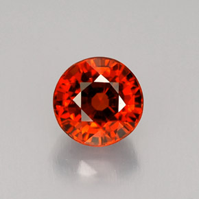 Granato spessartite naturale arancione da 1,16 ct, taglio rotondo, VVS-VS