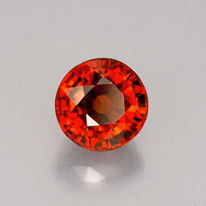 Granato spessartite naturale arancione da 1,16 ct, taglio rotondo, VVS-VS