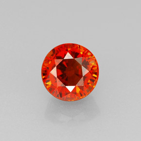 Granato spessartite naturale arancione da 1,30 ct, taglio rotondo, VVS-VS