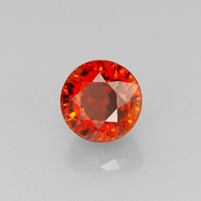 Granato spessartite naturale arancione da 1,30 ct, taglio rotondo, VVS-VS