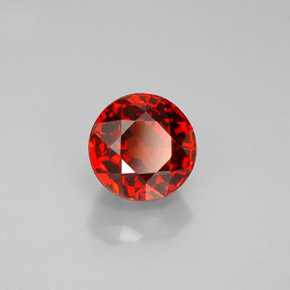 Granato spessartite naturale arancione da 1,69 ct, taglio rotondo, VVS-VS
