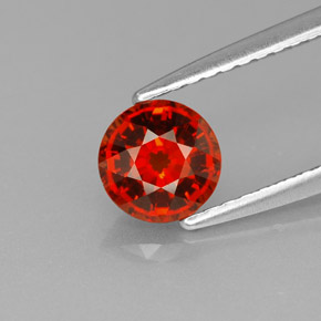 Granato spessartite naturale arancione da 0,98 ct, taglio rotondo, VVS-VS