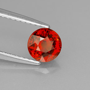 Granato spessartite naturale arancione da 0,98 ct, taglio rotondo, VVS-VS