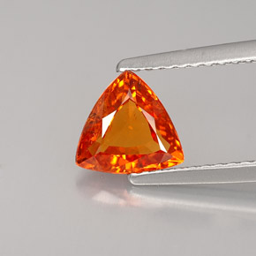 Granato spessartite naturale arancione da 1,25 ct, trillion, VS-SI