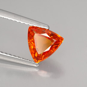 Granato spessartite naturale arancione da 1,25 ct, trillion, VS-SI