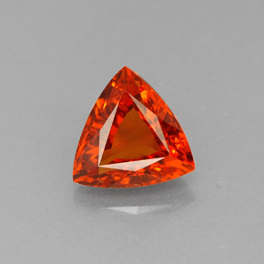 Granato spessartite naturale arancione da 1,34 ct, trillion, SI