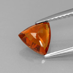 Granato spessartite naturale arancione da 1,34 ct, trillion, SI