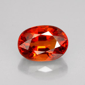 Granato spessartite naturale arancione da 1,70 ct, taglio ovale, VS