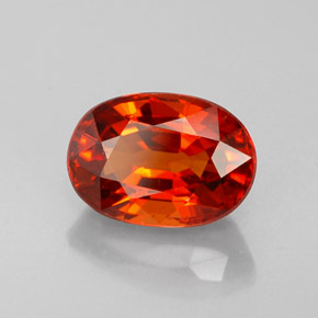 Granato spessartite naturale arancione da 1,70 ct, taglio ovale, VS