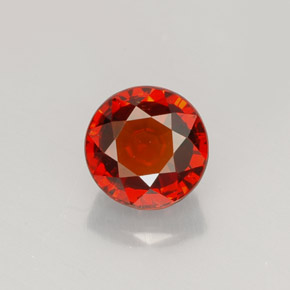 Granato spessartite naturale arancione da 1,47 ct, taglio rotondo, VVS-VS
