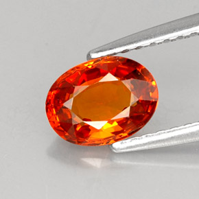 Granato spessartite naturale arancione da 1,05 ct, taglio ovale, VS