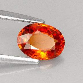 Granato spessartite naturale arancione da 1,05 ct, taglio ovale, VS