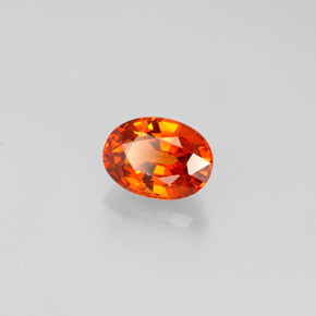 Granato spessartite naturale arancione da 0,98 ct, taglio ovale, VVS-VS