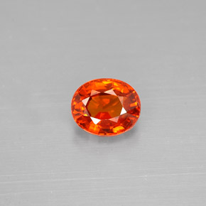 Granato spessartite Mandarino naturale da 0.98 ct, Taglio ovale, VS