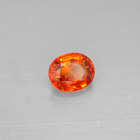 Granato spessartite Mandarino naturale da 0.98 ct, Taglio ovale, VS