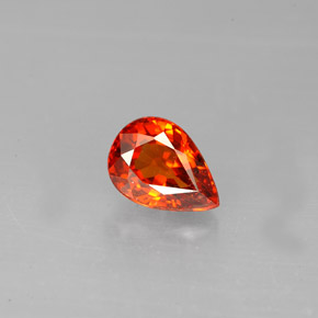 Granato spessartite naturale arancione da 1,39 ct, taglio a pera, VS-SI