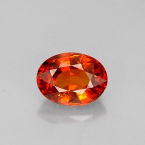 Granato spessartite Mandarino naturale da 1.24 ct, Taglio ovale, VS-SI