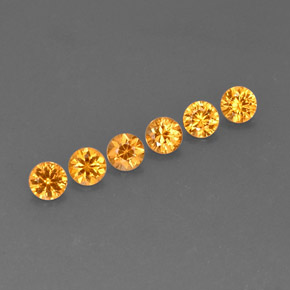 Gemme di Granato spessartite Arancione naturale da  ct, Taglio rotondo, VVS-VS