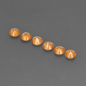 Gemme di Granato spessartite Arancione naturale da  ct, Taglio rotondo, VVS-VS