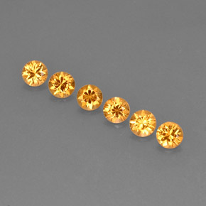 Gemme di Granato spessartite Arancione naturale da  ct, Taglio rotondo, VVS-VS