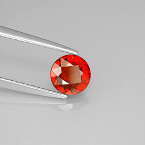 Granato spessartite naturale arancione da 1,21 ct, taglio rotondo, VVS-VS