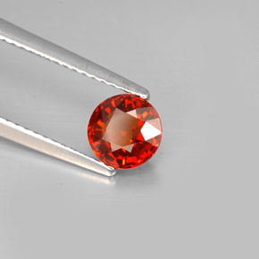 Granato spessartite naturale arancione da 1,24 ct, taglio rotondo, VVS-VS